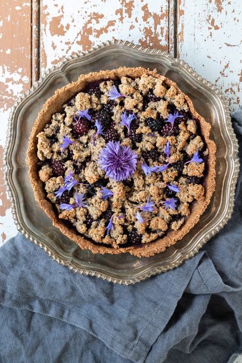 Blackberry Tart with Sunflower Seed Pastry